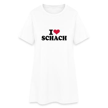 J'aime échecs - Robe T-shirt Femme - blanc - Devant