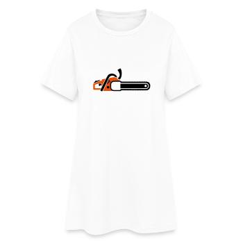 Scie à chaine - Robe T-shirt Femme - blanc - Devant