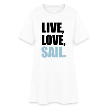 voile - Robe T-shirt Femme - blanc - Devant