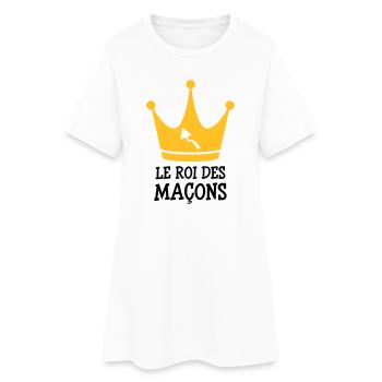 Le Roi des Maçon ! - Robe T-shirt Femme - blanc - Devant