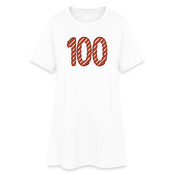 100. 100 ANS. 100e ANNIVERSAIRE. ANNIVERSAIRE 100 - Robe T-shirt Femme - blanc - Devant