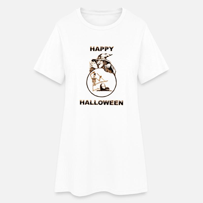 Conception de sort de sorcière d'Halloween - Robe T-shirt Femme - blanc