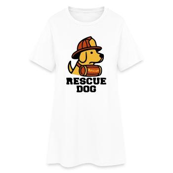 Feuerwehrhund Rescue Dog Logo - Frauen T-Shirt-Kleid - Weiß - Vorne
