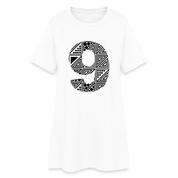 9 number nine - Robe T-shirt Femme - blanc - Devant