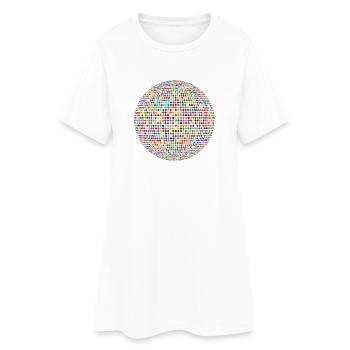 boule disco - Robe T-shirt Femme - blanc - Devant