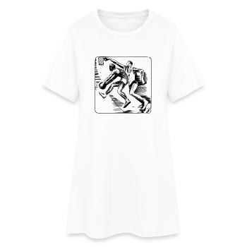 basket-ball - Robe T-shirt Femme - blanc - Devant