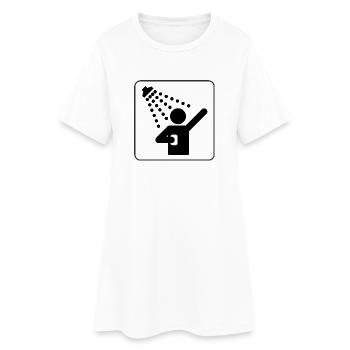 bath bath bathtub bathtub shower shower31 - Women’s T-Shirt Dress - white - Front