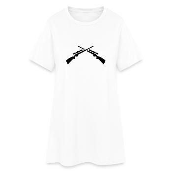 Fusil - Robe T-shirt Femme - blanc - Devant