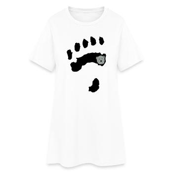 Polar Bear Paw + - Robe T-shirt Femme - blanc - Devant