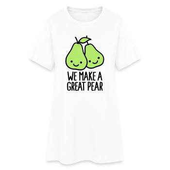 We make a great pear - Robe T-shirt Femme - blanc - Devant