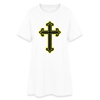 Symbole de croix chrétien - Robe T-shirt Femme - blanc - Devant