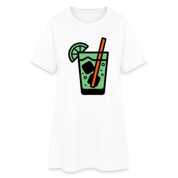 Cocktail Glass Summer Drink Vacances de garçon pour filles - Robe T-shirt Femme - blanc - Devant