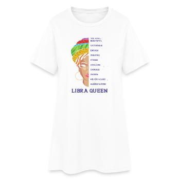 Signe du zodiaque Balance - Robe T-shirt Femme - blanc - Devant