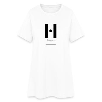 Hamburg - Frauen T-Shirt-Kleid - Weiß - Vorne