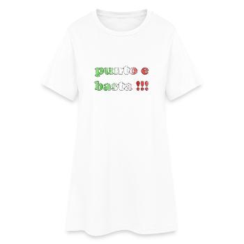 Punto - Frauen T-Shirt-Kleid - Weiß - Vorne