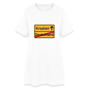 Kroatien - Frauen T-Shirt-Kleid - Weiß - Vorne