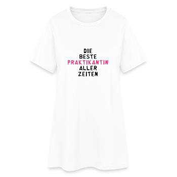 Praktikant Praktikantin Praktikum Kollege Büro - Frauen T-Shirt-Kleid - Weiß - Vorne