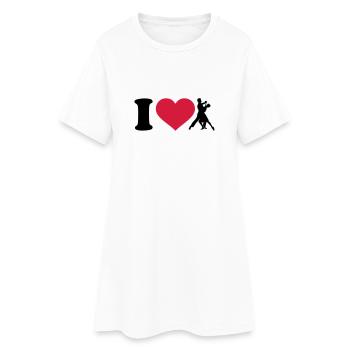 I love Danser - Robe T-shirt Femme - blanc - Devant