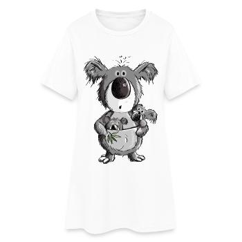 Ours koala doux avec dessin animé pour enfants - Robe T-shirt Femme - blanc - Devant