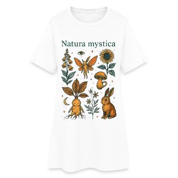 Mysterious nature - Natura Mystica - Women’s T-Shirt Dress - white - Front