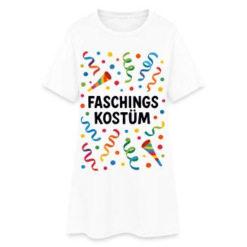Costume de carnaval, costume confetti, coloré - Robe T-shirt Femme - blanc - Devant