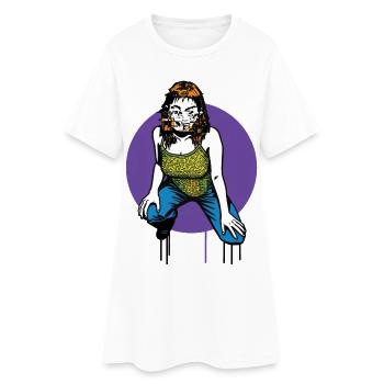 HACKER GIRL – Geek & Sci-Fi - Frauen T-Shirt-Kleid - Weiß - Vorne