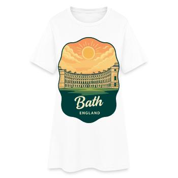 Insigne Retro Sunset Underground de Bath Royal Crescent - Robe T-shirt Femme - blanc - Devant