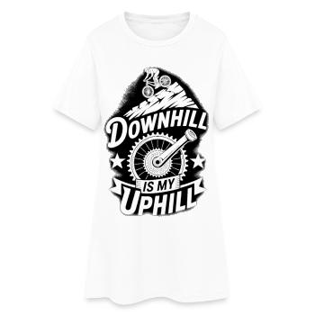 VTT, Descente, Action du cyclisme - Robe T-shirt Femme - blanc - Devant