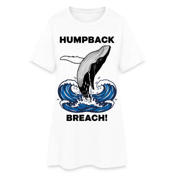 Humpback Whale Breach Sea Humpback Whale - Women’s T-Shirt Dress - white - Front