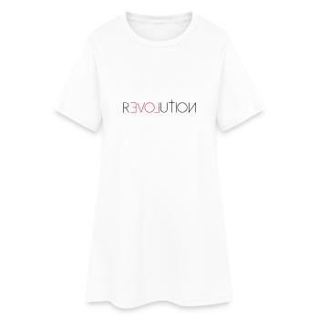 révolution d'amour - Robe T-shirt Femme - blanc - Devant