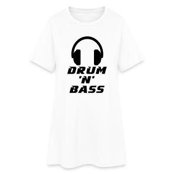 Drum 'n' Bass Music - Frauen T-Shirt-Kleid - Weiß - Vorne