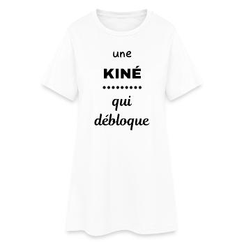 Une kiné qui débloque cadeau humoristique - Robe T-shirt Femme - blanc - Devant