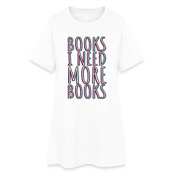 Besoin de plus de livres - Bookworms Literature Books - Robe T-shirt Femme - blanc - Devant