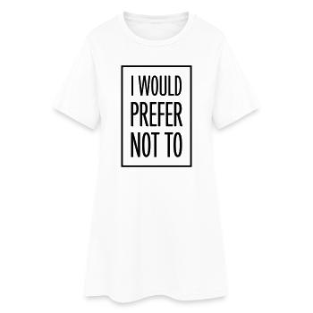 Je préfère ne pas - Robe T-shirt Femme - blanc - Devant