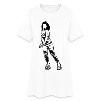 Patinage à roulettes Femme - Robe T-shirt Femme - blanc - Devant