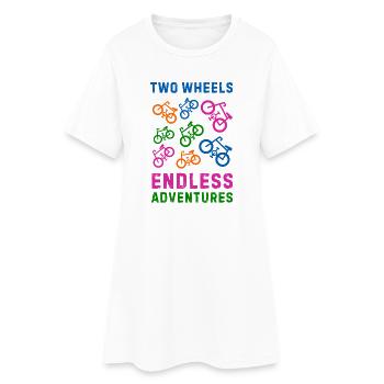 Bike - Women’s T-Shirt Dress - white - Front