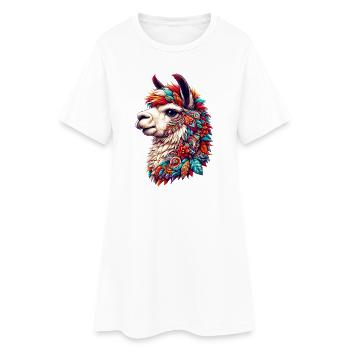 Alpaga - Robe T-shirt Femme - blanc - Devant