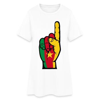 Drapeau du Cameroun numéro 1 - Robe T-shirt Femme - blanc - Devant