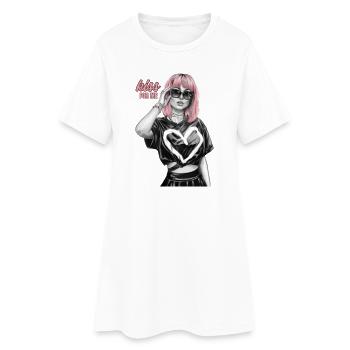 embrasse pour moi - Robe T-shirt Femme - blanc - Devant