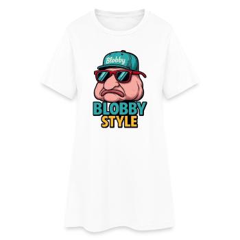 T-shirt de dessins animés Blobby style - Robe T-shirt Femme - blanc - Devant