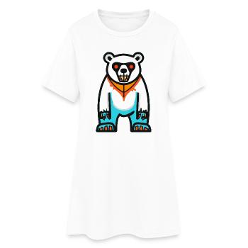 Polar Bear Halloween Zombie - Women’s T-Shirt Dress - white - Front