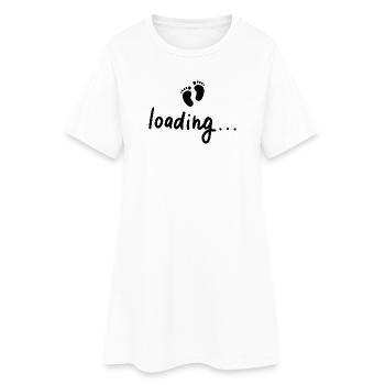 Loading - Women’s T-Shirt Dress - white - Front