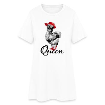 Fans de poulet - Coq - Coq - Poulet de soie - Bio - Robe T-shirt Femme - blanc - Devant
