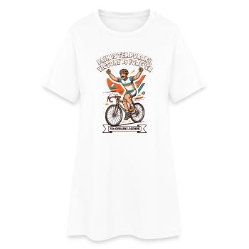 La douleur d’affiche de cyclisme vintage des années 70 est temporaire - Robe T-shirt Femme - blanc - Devant