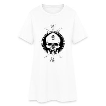 Crâne tatouage classique - Robe T-shirt Femme - blanc - Devant