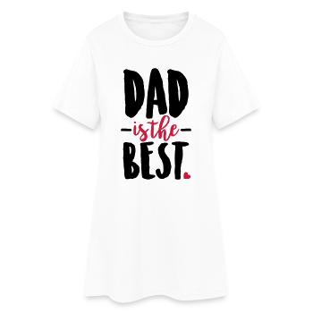 Dad is the best - Robe T-shirt Femme - blanc - Devant
