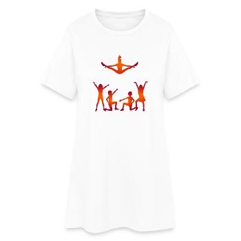 Un groupe de pom-pom girls - Robe T-shirt Femme - blanc - Devant