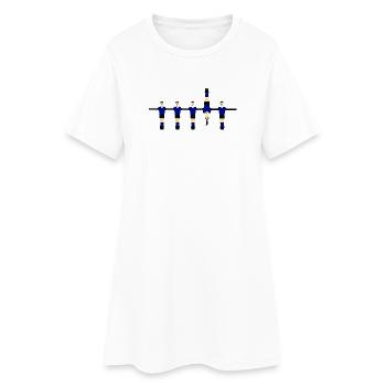 Figures bleues stylisées - Robe T-shirt Femme - blanc - Devant