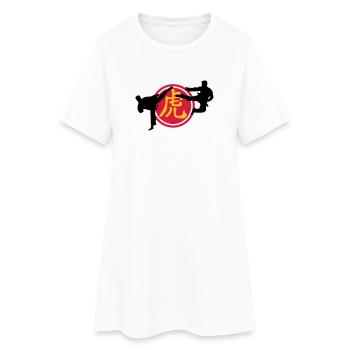 chinese_sign_tiger_karate_a_3c - Frauen T-Shirt-Kleid - Weiß - Vorne