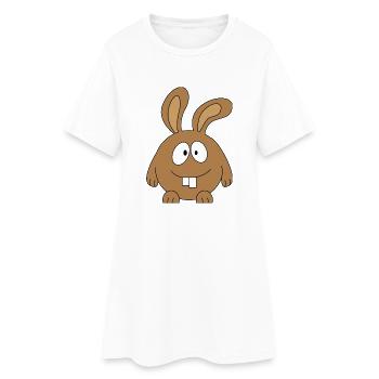pummeliger_hase - Women’s T-Shirt Dress - white - Front